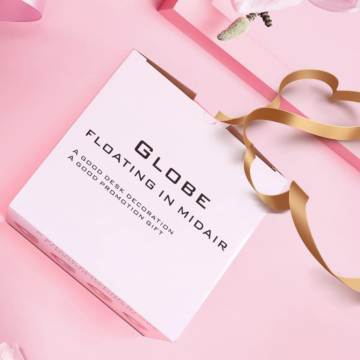 Floating Globe with Colored LED Lights C Shape anti Gravity Magnetic Levitation Rotating World Map with Touch Switch for Gift Home Office Desk Decoration with Switch